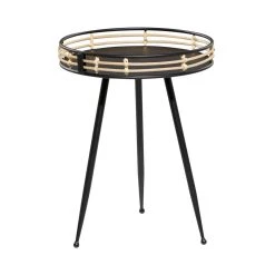 Top 10 👍 24" Black Metal Modern Accent Table by Ivory and Iris 🤩