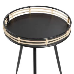 Top 10 👍 24" Black Metal Modern Accent Table by Ivory and Iris 🤩 -Cheap Ivory and Iris Store D400090S 5