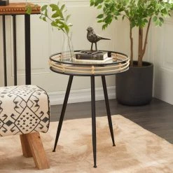 Top 10 👍 24" Black Metal Modern Accent Table by Ivory and Iris 🤩 -Cheap Ivory and Iris Store D400090S 7