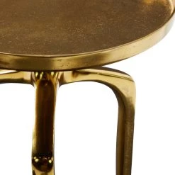 New ⌛ 22" Gold Aluminum Contemporary Accent Table by Ivory and Iris 🧨 -Cheap Ivory and Iris Store D400095S 3