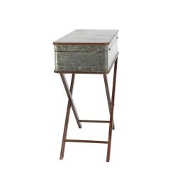 New 😍 32" Gray Iron Farmhouse Accent Table by Ivory and Iris ⌛ -Cheap Ivory and Iris Store D400101S 4
