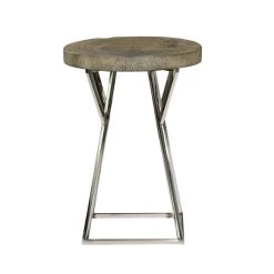 Wholesale ⌛ 24" Brown Stainless Steel Contemporary Accent Table by Ivory and Iris 💯 -Cheap Ivory and Iris Store D400106S 6