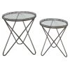 Best deal 👍 Gray Round Metal Industrial Accent Table Set by Ivory and Iris 😉