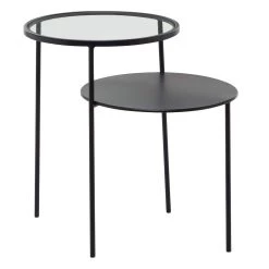 Hot Sale 🥰 23" Black Modern Metal Accent Table by Ivory and Iris 🧨