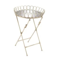 Best deal 🎁 27" Gold Iron Traditional Accent Table by Ivory and Iris 🔔