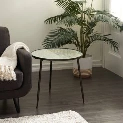 Brand new 🥰 24" Black Vintage Metal Accent Table by Ivory and Iris 👏 -Cheap Ivory and Iris Store D400120S 6