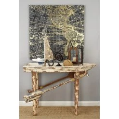 Best Sale ✔️ 49" Light Brown Wood Coastal Accent Table by Ivory and Iris 🥰 13 Best Sale ✔️ 49" Light Brown Wood Coastal Accent Table by Ivory and Iris 🥰 -Cheap Ivory and Iris Store D400122S 7