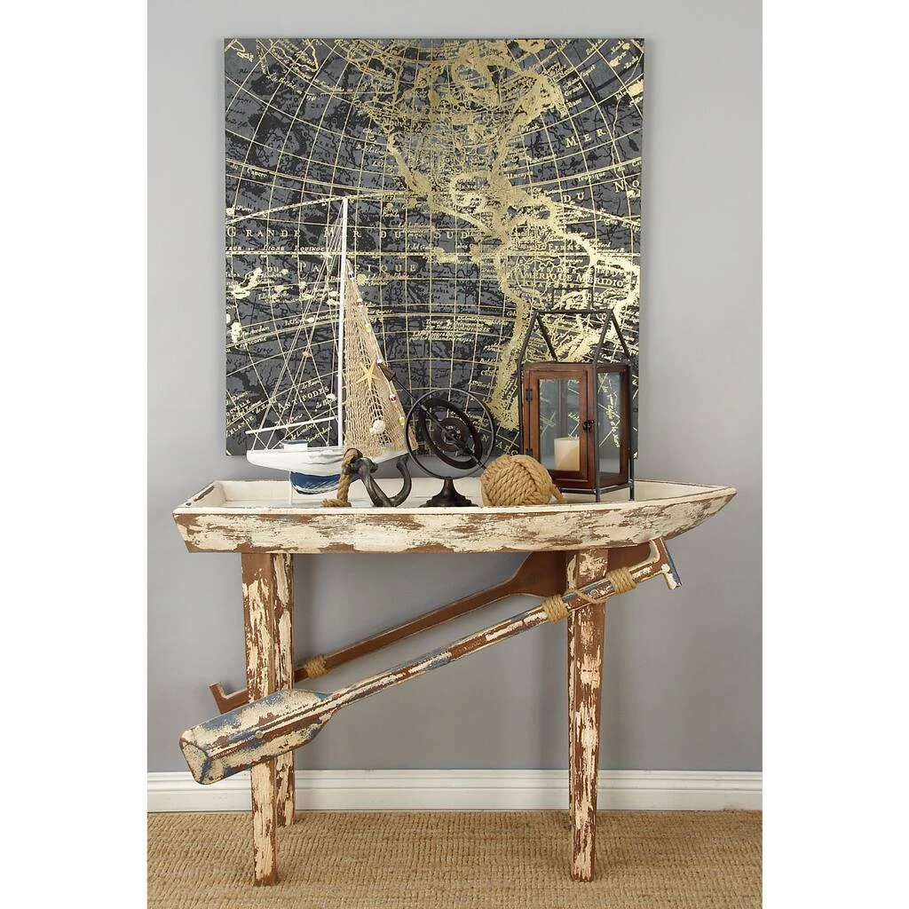 Best Sale ✔️ 49" Light Brown Wood Coastal Accent Table by Ivory and Iris 🥰 7 Best Sale ✔️ 49" Light Brown Wood Coastal Accent Table by Ivory and Iris 🥰 - Image 7