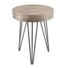 Best deal 🛒 19" Brown Wood & Metal Modern Accent Table by Ivory and Iris 🎁