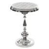 Flash Sale 😀 24" Silver Traditional Aluminum Accent Table by Ivory and Iris 😉