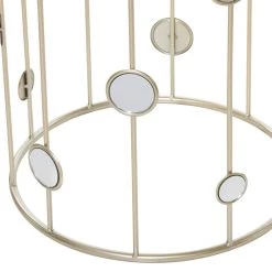 Hot Sale 🛒 Glass & Gold Metal Contemporary Accent Table Set by Ivory and Iris 🧨 -Cheap Ivory and Iris Store D400133S 4