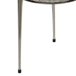 Hot Sale 💯 19" Silver Contemporary Aluminum Accent Table by Ivory and Iris 🔔 -Cheap Ivory and Iris Store D400142S 4