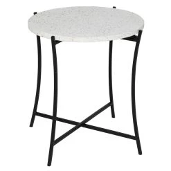 Flash Sale ✔️ 21" Black Contemporary Terrazzo Accent Table by Ivory and Iris 😉