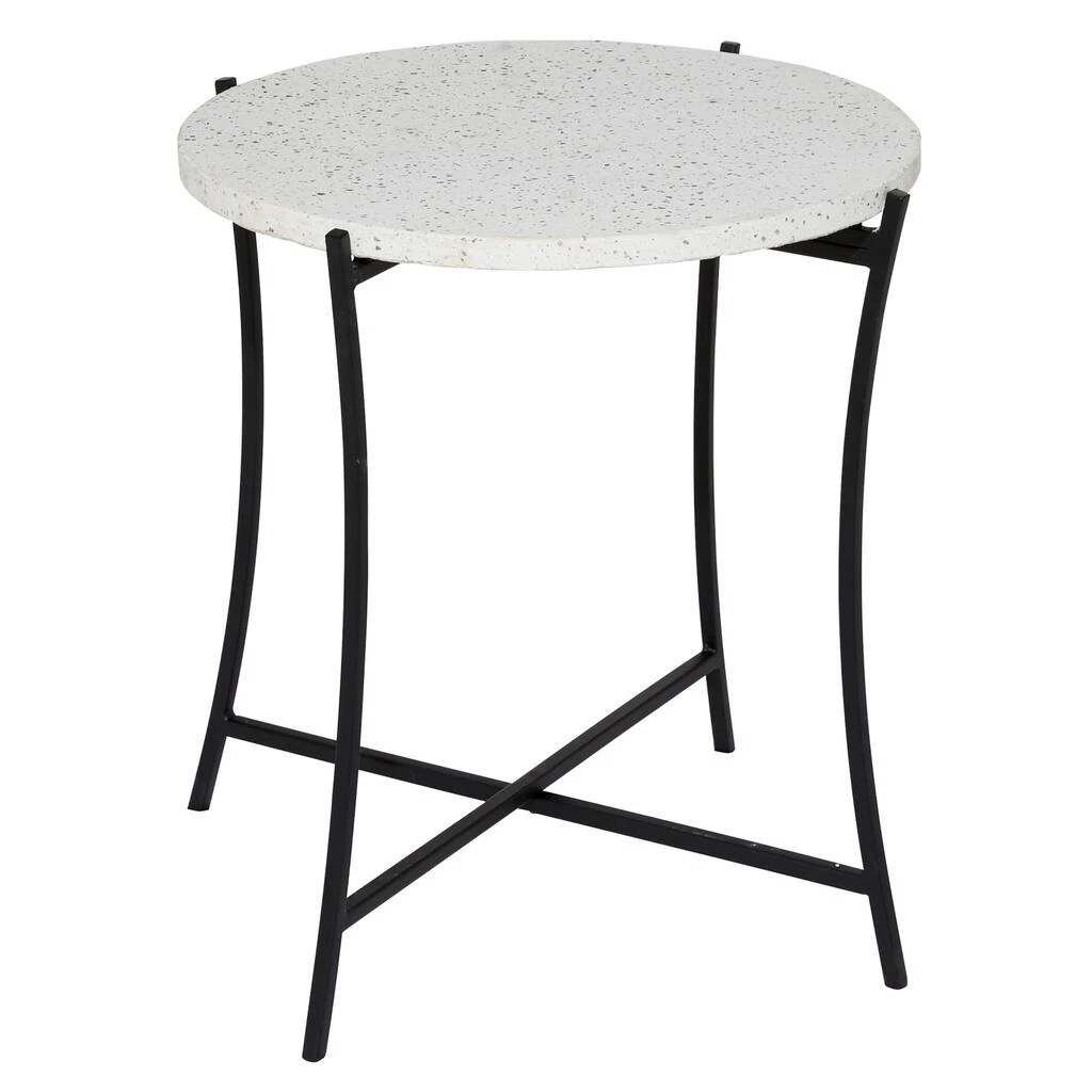 Flash Sale βοΈ 21" Black Contemporary Terrazzo Accent Table by Ivory and Iris π 1 Flash Sale βοΈ 21" Black Contemporary Terrazzo Accent Table by Ivory and Iris π