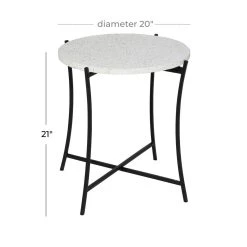 Flash Sale βοΈ 21" Black Contemporary Terrazzo Accent Table by Ivory and Iris π 10 Flash Sale βοΈ 21" Black Contemporary Terrazzo Accent Table by Ivory and Iris π -Cheap Ivory and Iris Store D400143S 5