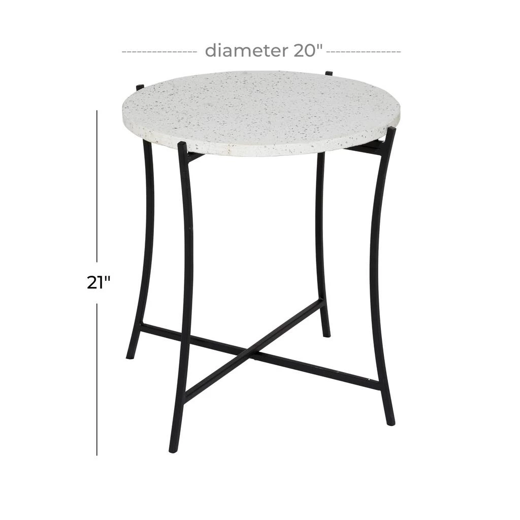 Flash Sale βοΈ 21" Black Contemporary Terrazzo Accent Table by Ivory and Iris π 5 Flash Sale βοΈ 21" Black Contemporary Terrazzo Accent Table by Ivory and Iris π - Image 5
