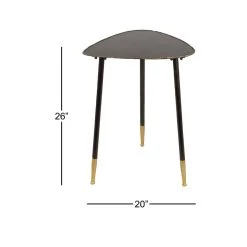 Wholesale π 20" Black Industrial Compact Accent Table by Ivory and Iris π 14 Wholesale π 20" Black Industrial Compact Accent Table by Ivory and Iris π -Cheap Ivory and Iris Store D400151S 7