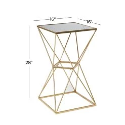 Brand new 😍 16" Glam Metal Accent Table by Ivory and Iris 😀 -Cheap Ivory and Iris Store D400155S 5