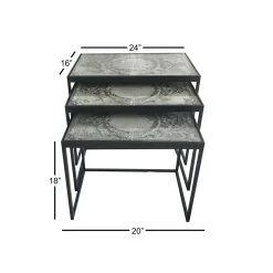 Buy 🌟 Gray Vintage Accent Table Set by Ivory and Iris 🥰 -Cheap Ivory and Iris Store D400157S 10