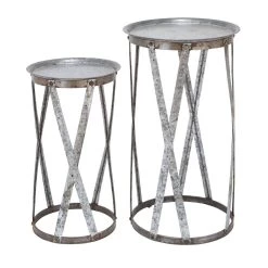 Hot Sale 👍 Gray Farmhouse Accent Table Set by Ivory and Iris ✨