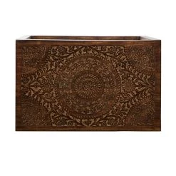 Promo ✨ 24" Brown Mango Wood Eclectic Accent Table by Ivory and Iris 👍 -Cheap Ivory and Iris Store D400162S 5