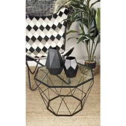 Wholesale ❤️ Black Contemporary Geometric Accent Table Set by Ivory and Iris 🎉 -Cheap Ivory and Iris Store D400166S 5