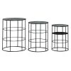 Cheap 🥰 Round Black Contemporary Accent Table Set by Ivory and Iris 🤩