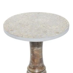 Top 10 ✔️ 18" Gray Rustic Mango Wood Accent Table by Ivory and Iris 🧨 -Cheap Ivory and Iris Store D400175S 5