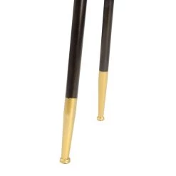 Best Pirce ✨ 24" Black Iron Industrial Accent Table by Ivory and Iris 🛒 -Cheap Ivory and Iris Store D400182S 6