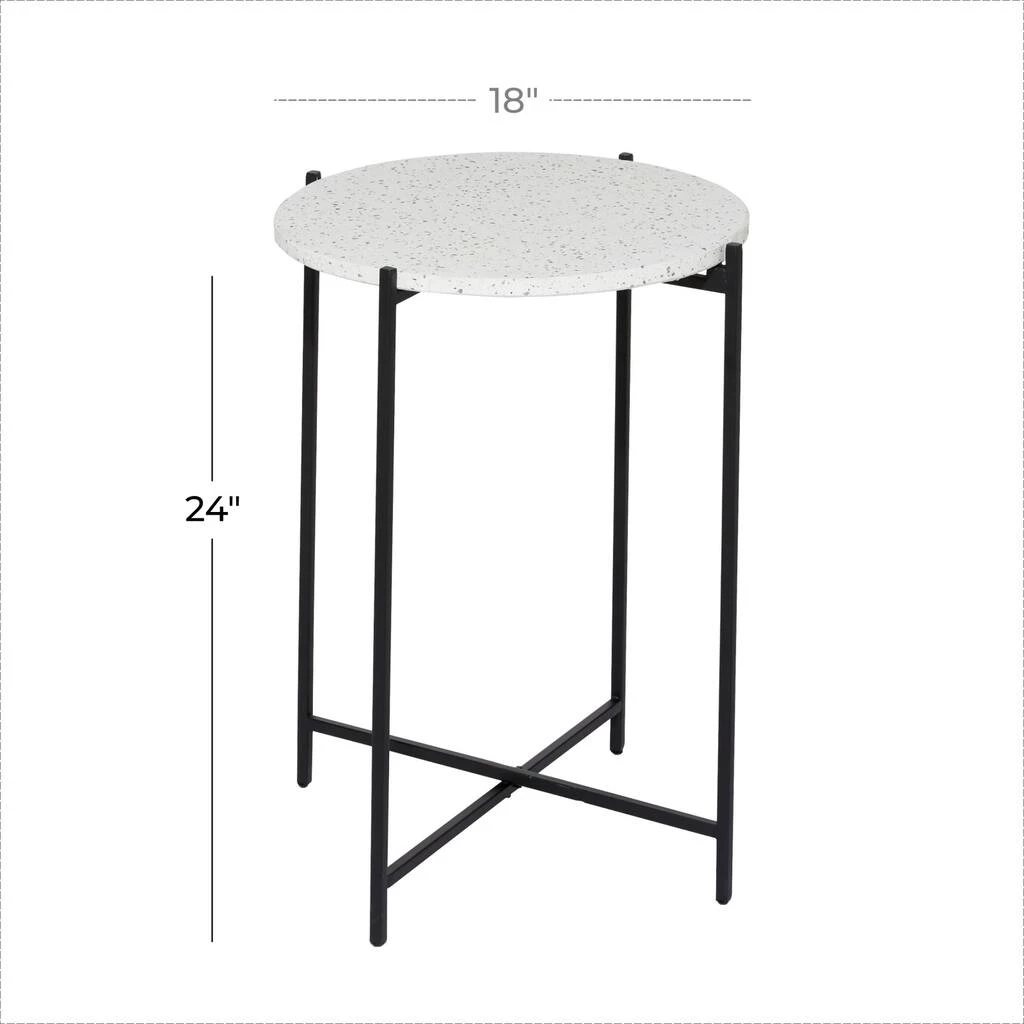 Best Sale π₯° 24" Black Contemporary Terrazzo Accent Table by Ivory and Iris π 5 Best Sale π₯° 24" Black Contemporary Terrazzo Accent Table by Ivory and Iris π - Image 5