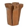 Coupon 😍 16" Brown Teak Wood Rustic Stool by Ivory and Iris 🧨