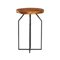 Buy 👏 24" Brown Teak Wood Contemporary Accent Table by Ivory and Iris ⭐ -Cheap Ivory and Iris Store D400186S 3