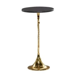Buy 👍 25" Gold Aluminum Coastal Accent Table by Ivory and Iris 👍 -Cheap Ivory and Iris Store D400187S 3