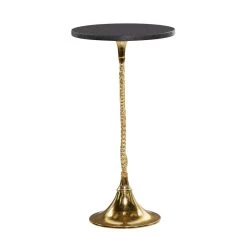 Buy 👍 25" Gold Aluminum Coastal Accent Table by Ivory and Iris 👍 -Cheap Ivory and Iris Store D400187S 7
