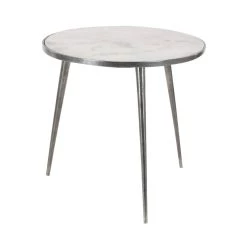 Deals 🧨 21" Gray Stone Contemporary Accent Table by Ivory and Iris 👏 -Cheap Ivory and Iris Store D400195S 3