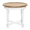 Best Sale 🌟 24" White Wood Farmhouse Accent Table by Ivory and Iris 🔔