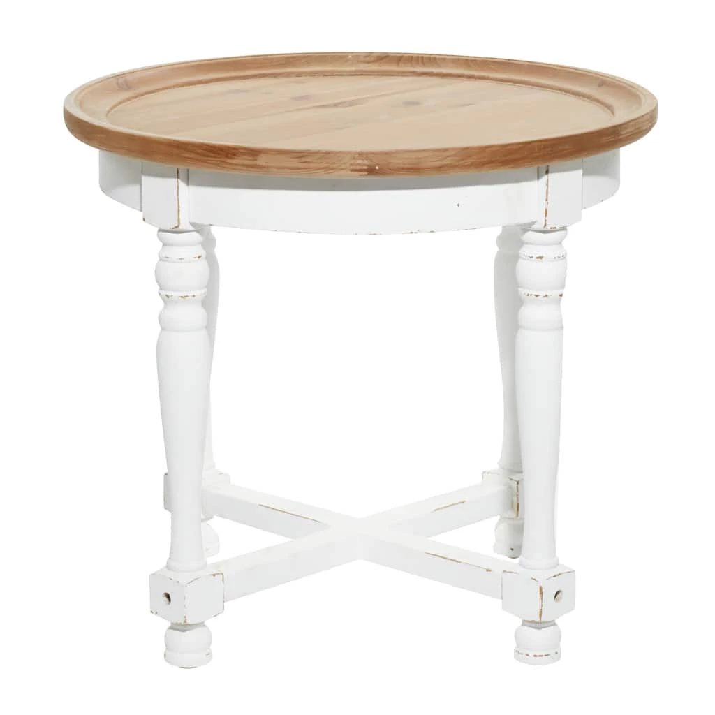 Best Sale π 24" White Wood Farmhouse Accent Table by Ivory and Iris π 1 Best Sale π 24" White Wood Farmhouse Accent Table by Ivory and Iris π