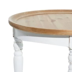 Best Sale π 24" White Wood Farmhouse Accent Table by Ivory and Iris π 8 Best Sale π 24" White Wood Farmhouse Accent Table by Ivory and Iris π -Cheap Ivory and Iris Store D400197S 3