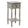 Best Sale 🌟 29" White Pine Farmhouse Accent Table by Ivory and Iris 🔔
