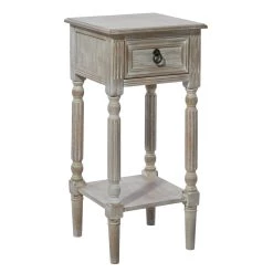 Best Sale 🌟 29" White Pine Farmhouse Accent Table by Ivory and Iris 🔔