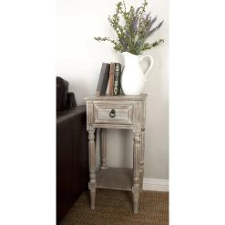 Best Sale π 29" White Pine Farmhouse Accent Table by Ivory and Iris π 14 Best Sale π 29" White Pine Farmhouse Accent Table by Ivory and Iris π -Cheap Ivory and Iris Store D400200S 7