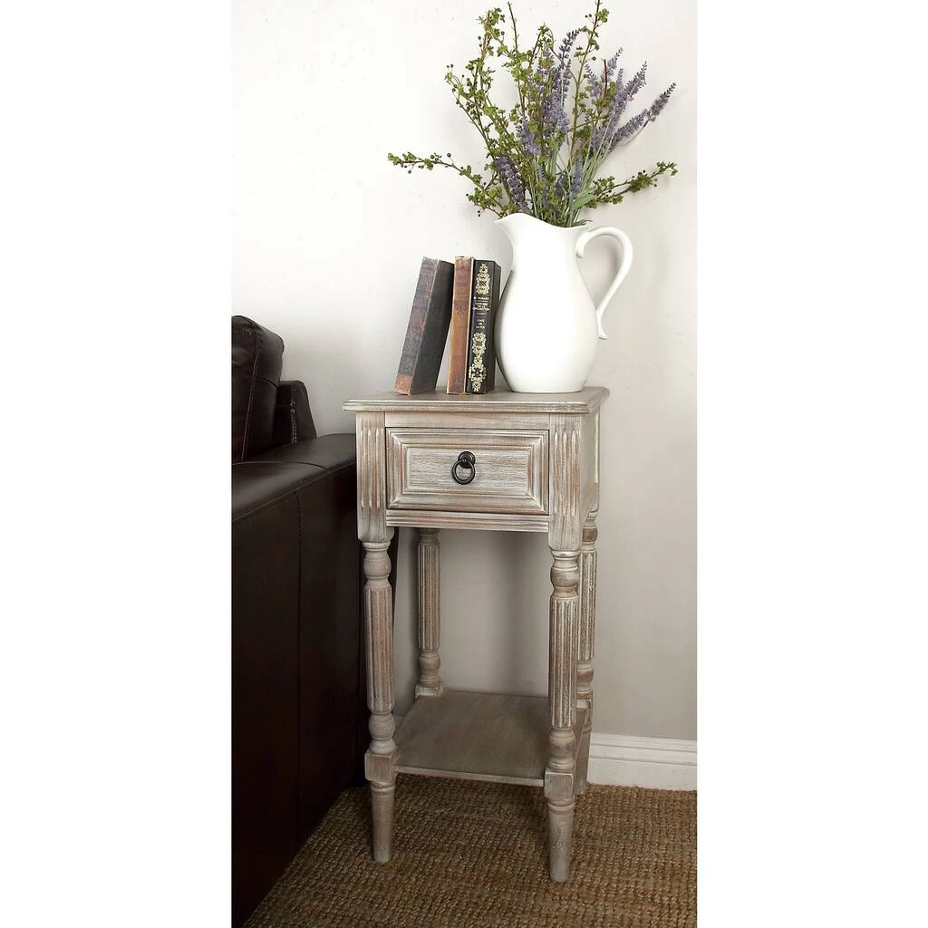 Best Sale π 29" White Pine Farmhouse Accent Table by Ivory and Iris π 7 Best Sale π 29" White Pine Farmhouse Accent Table by Ivory and Iris π - Image 7