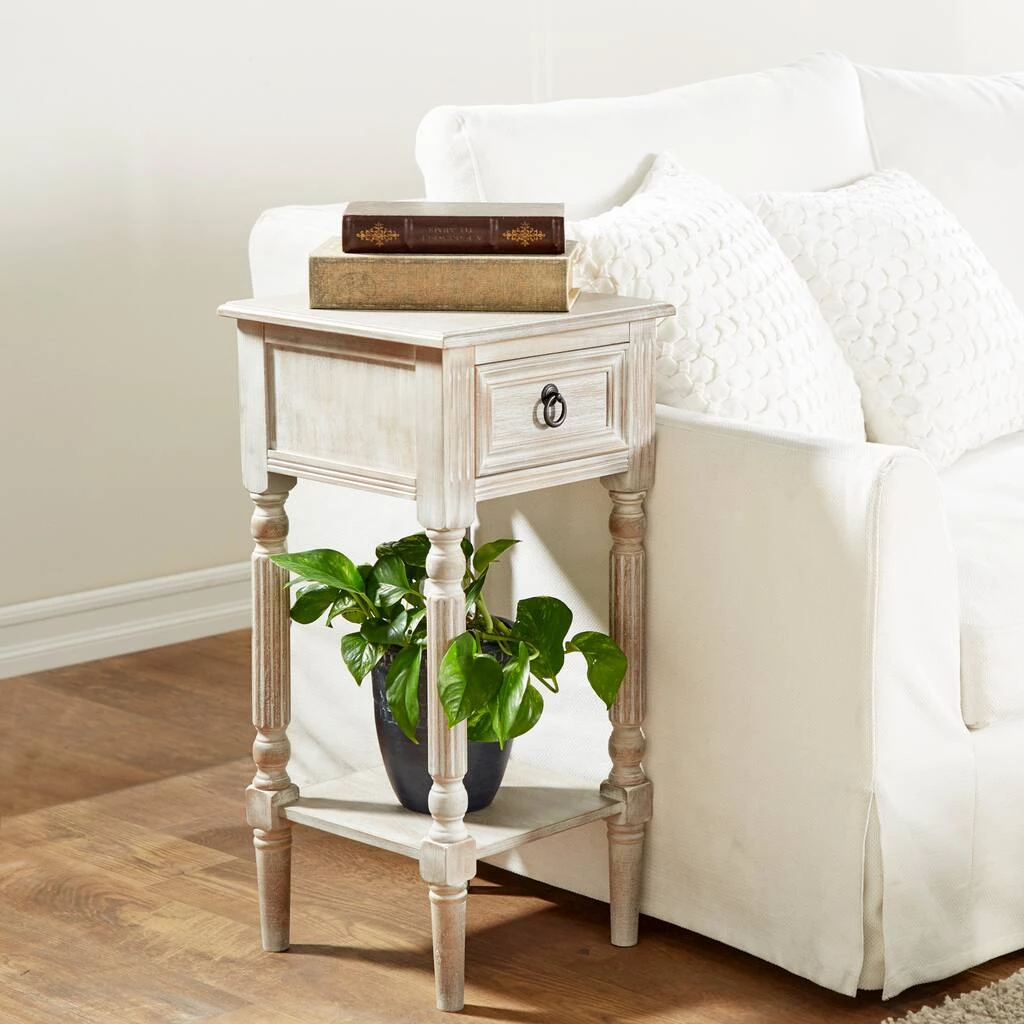 Best Sale π 29" White Pine Farmhouse Accent Table by Ivory and Iris π 8 Best Sale π 29" White Pine Farmhouse Accent Table by Ivory and Iris π - Image 8