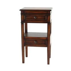Best Sale 🔥 29" Brown Pine Traditional Accent Table by Ivory and Iris ❤️ -Cheap Ivory and Iris Store D400215S 5