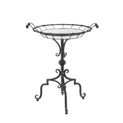 Budget 😉 29" Black Iron & Pine Farmhouse Accent Table by Ivory and Iris ✨