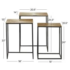 Coupon 🌟 Black Aluminum Glam Accent Table Set by Ivory and Iris 🤩 -Cheap Ivory and Iris Store D400219S 8