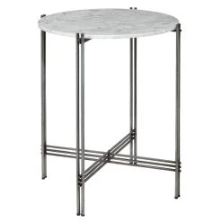 Discount 🛒 Black Contemporary Marble Accent Table, 28" x 26" by Ivory and Iris 🎁