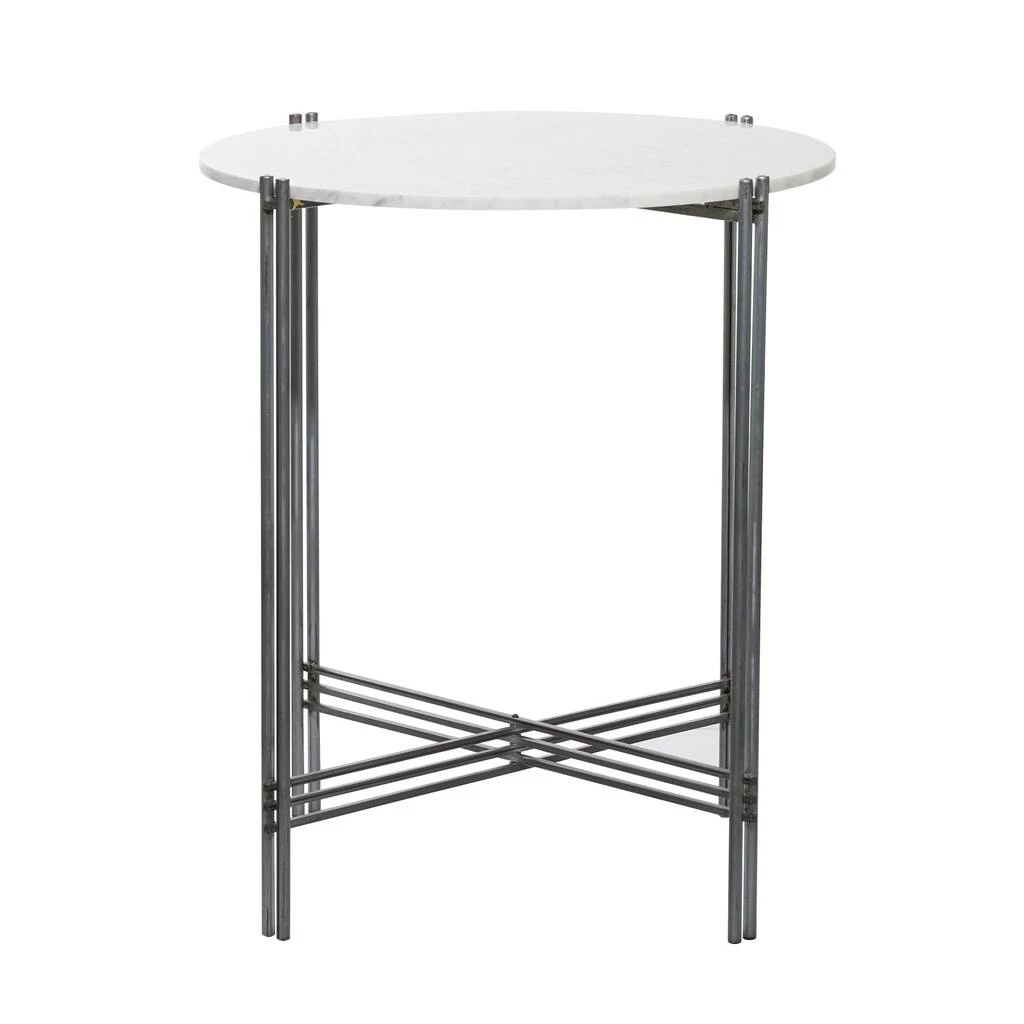 Discount π Black Contemporary Marble Accent Table, 28" x 26" by Ivory and Iris π 2 Discount π Black Contemporary Marble Accent Table, 28" x 26" by Ivory and Iris π - Image 2