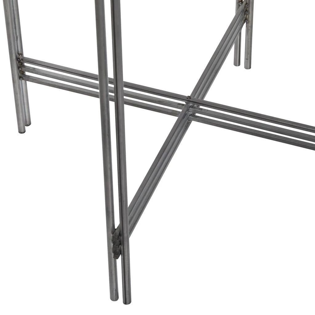 Discount π Black Contemporary Marble Accent Table, 28" x 26" by Ivory and Iris π 3 Discount π Black Contemporary Marble Accent Table, 28" x 26" by Ivory and Iris π - Image 3