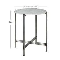 Discount π Black Contemporary Marble Accent Table, 28" x 26" by Ivory and Iris π 8 Discount π Black Contemporary Marble Accent Table, 28" x 26" by Ivory and Iris π -Cheap Ivory and Iris Store D400224S 4